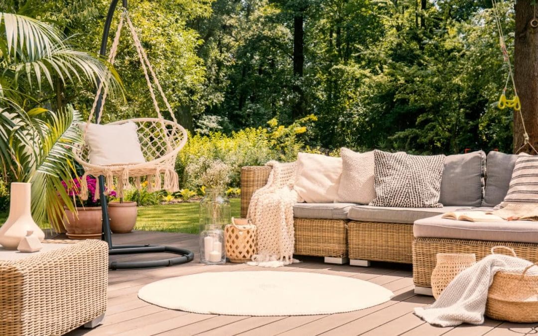 create a relaxing patio with comfortable furniture